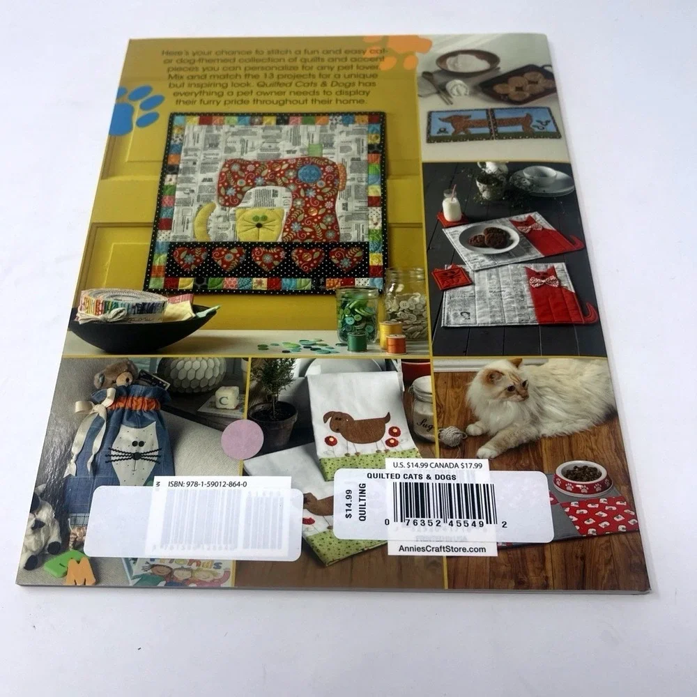 Quilted Cats & Dogs Chris Malone 13 Pet Friendly Quilt Projects NEW Magazine